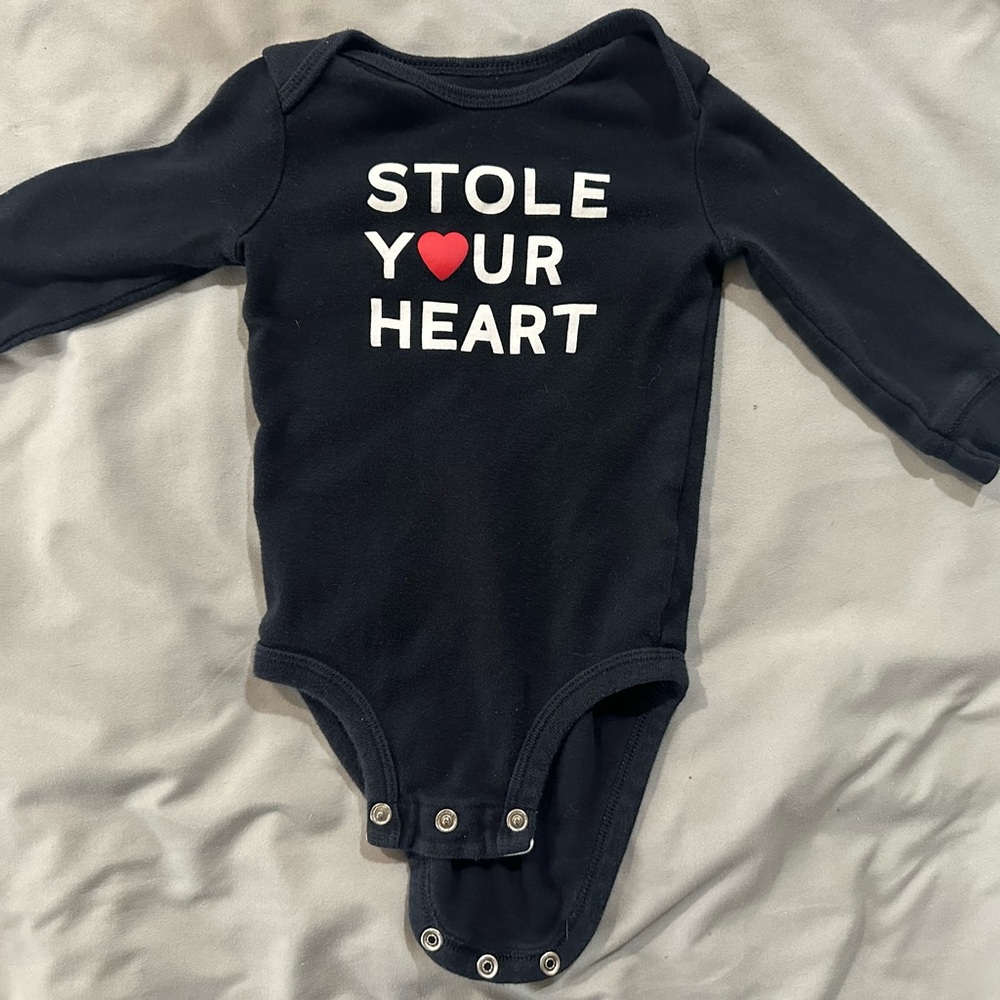 Black Valentines Kids One Piece - Stole Your Heart